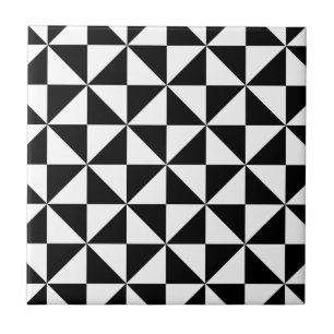 Carreau Motif triangulaire noir et blanc