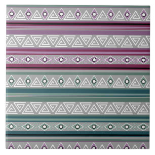 Carreau motif tribal ethnique géométrique d'Amérindien