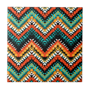 Carreau Motif tribal indigène ethnique audacieux