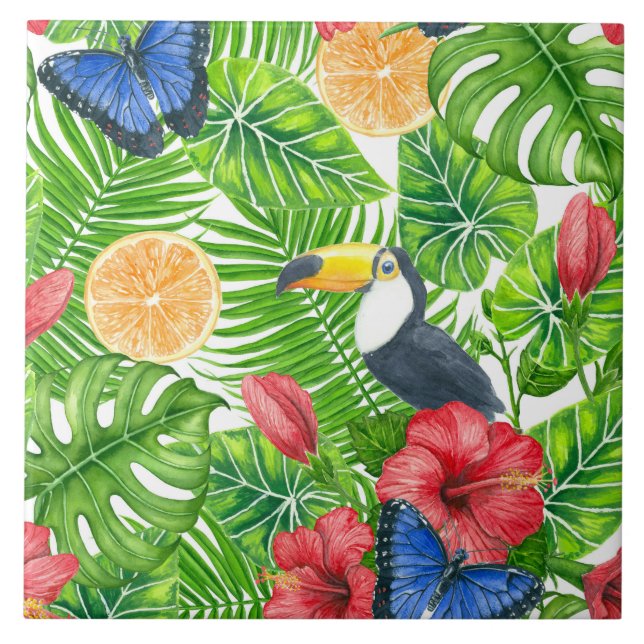 Carreau Motif tropical (Devant)