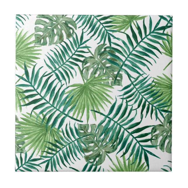 Carreau Motif tropical de feuille (Devant)