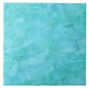 Carreau Motif turquoise bleu de texture d'aquarelle d'Aqua