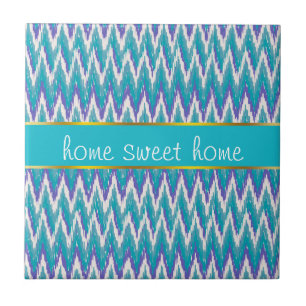 Carreau motif turquoise et Amethyst iKat ZigZag