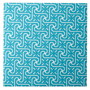 Carreau Motif, turquoise et blanc égyptiens de tuile