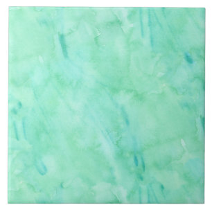 Carreau Motif vert-bleu en bon état de texture d'aquarelle