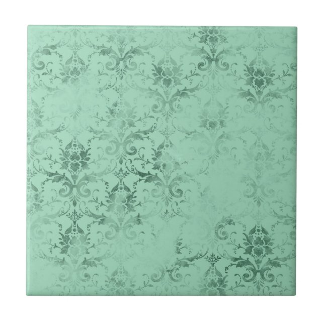 Carreau Motif vert vintage Sage (Devant)
