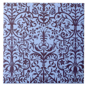 Carreau Motif victorien bleu