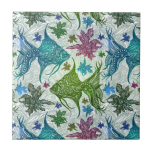 Carreau Motif vintage de poissons
