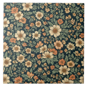 Carreau Motif vintage floral