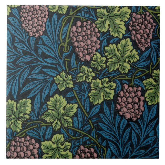 Carreau Motif viticole, William Morris (Devant)