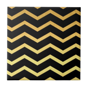 Carreau Motif Zag Gold et Black Zig