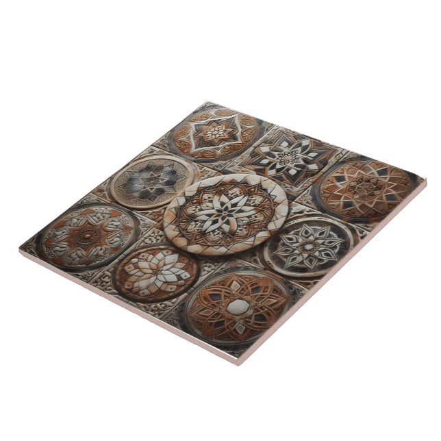 Carreau Motifs de mosaïque en mosaïque (Côté)