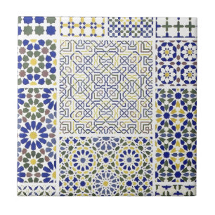 Carreau Motifs du Moyen-Orient de tuile dans le bleu et le