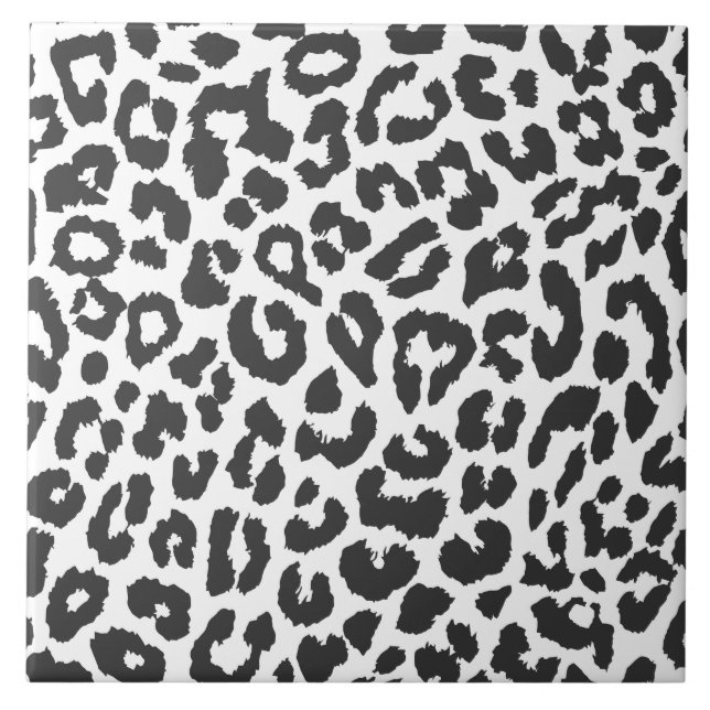 Carreau Motifs noirs et blancs de peau d'animal (Devant)