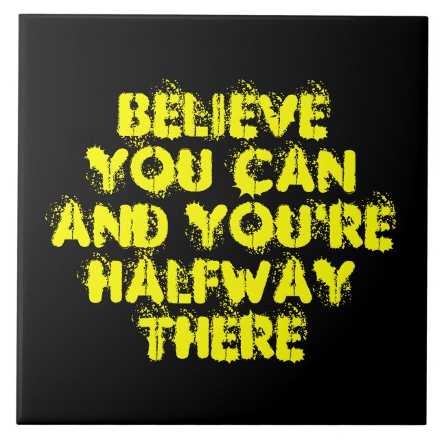 Carreau Motivation inspirante Citations de succès positif (Devant)