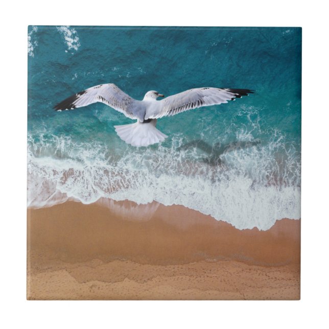 Carreau Mouette au-dessus de la mer (Devant)