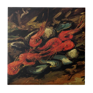 Carreau Moules et crevettes par Vincent van Gogh