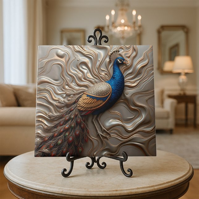 Carreau Moulin bronze métal orné Majestic Peacock (Créateur téléchargé)