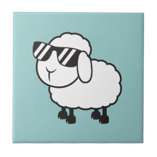 Carreau Mouton blanc dans les lunettes de soleil