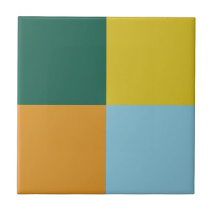 Carreau Mouton bleu vert jaune orange