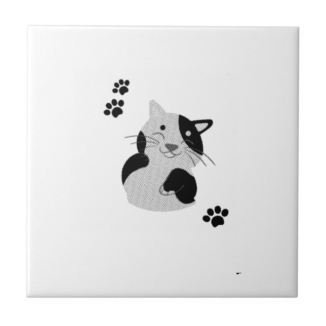 Carreau Mug Chaton Mignon (Devant)