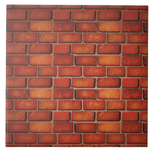Carreau Mur de briques rouge
