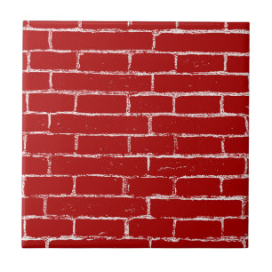 Carreau Mur de briques rouge