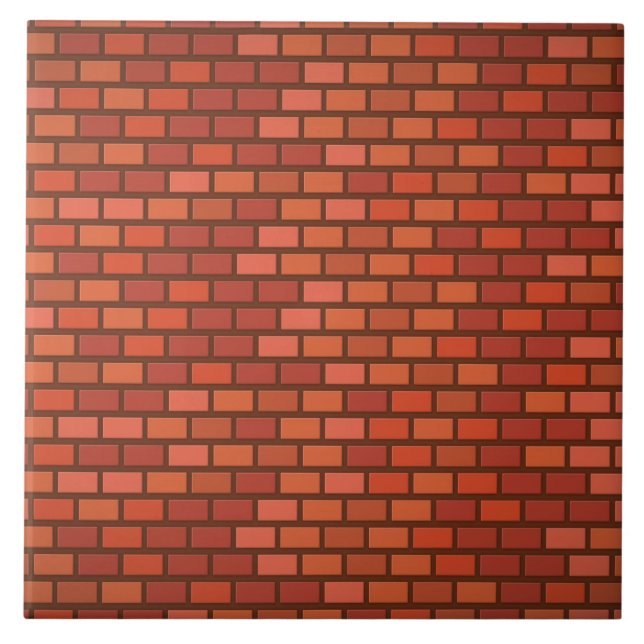 Carreau Mur de briques rouge (Devant)