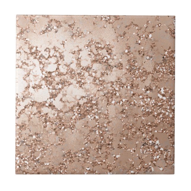 Carreau Mur de crackle brillant rose brillant rose or (Devant)