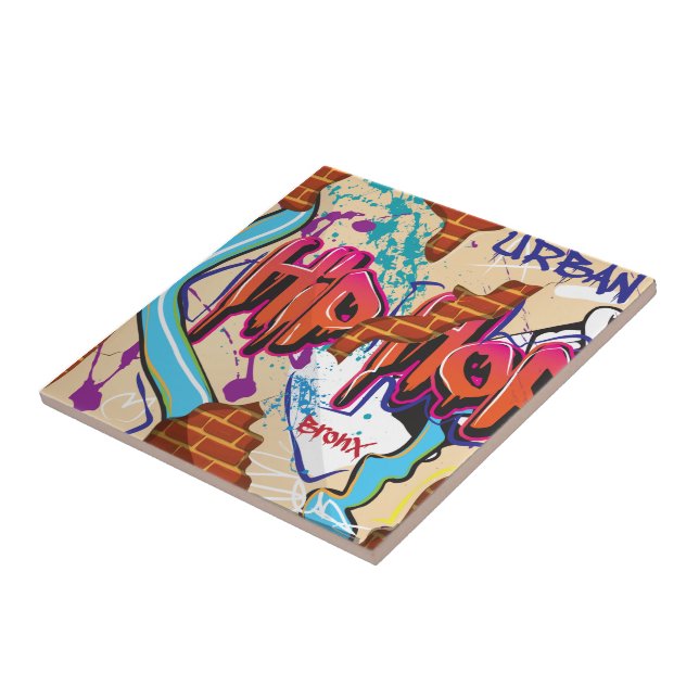 Carreau Mur de graffitis Hip hop urbains. (Côté)