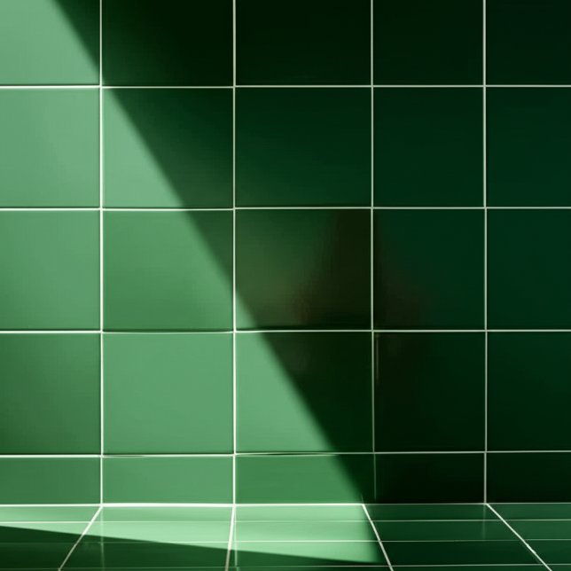 Carreau Mur vert foncé rustique | Carré minimal (Dark Green Ceramic Tiles)