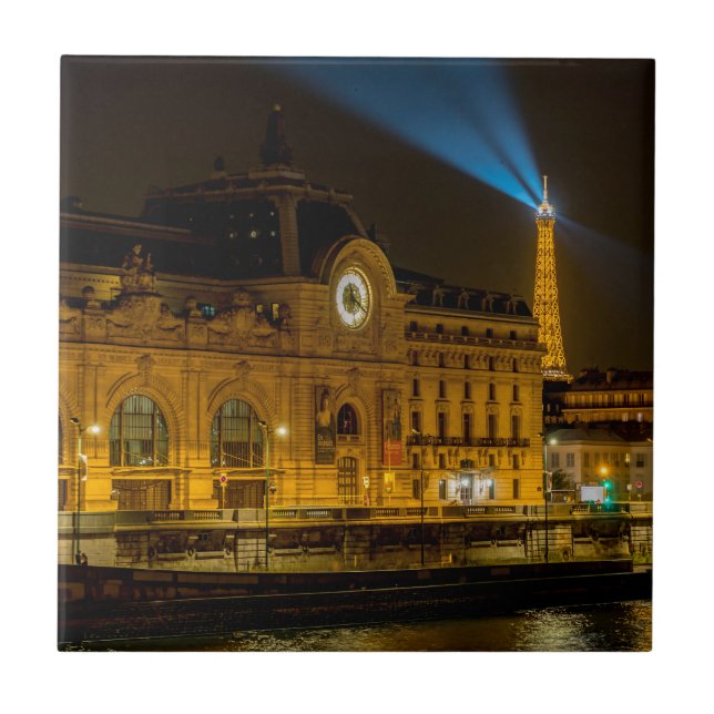 Carreau Musée d'Orsay à Paris la nuit (Devant)