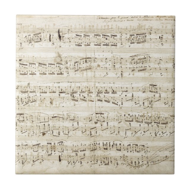 Carreau Musique de feuille Chopin (Devant)