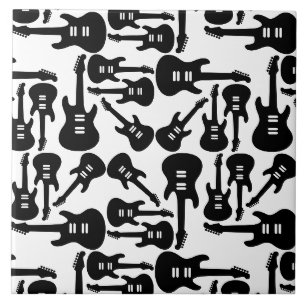 Carreau Musique Motif de guitare électrique sur mesure