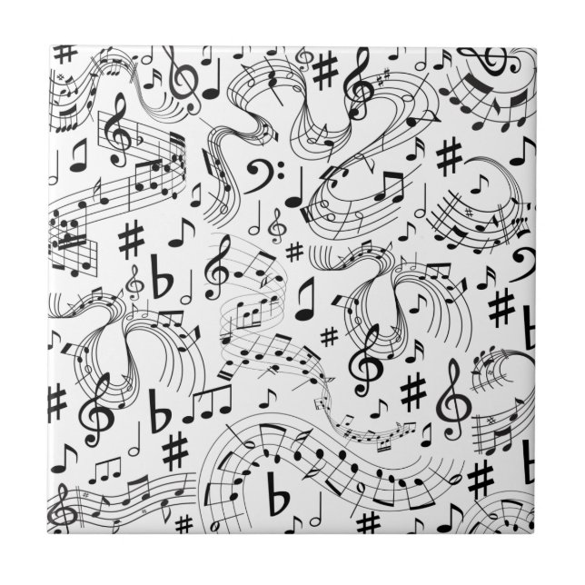 Carreau Musique, notes musicales (Devant)