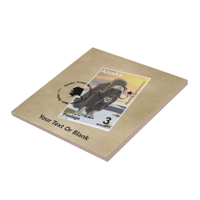 Carreau Muskox - Alaska Postage (Côté)