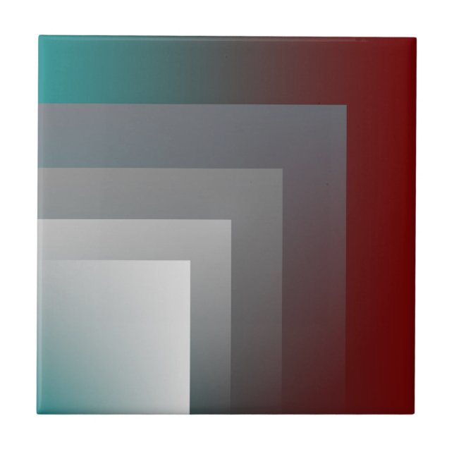 Carreau N - turquoise gris bordeaux (Devant)