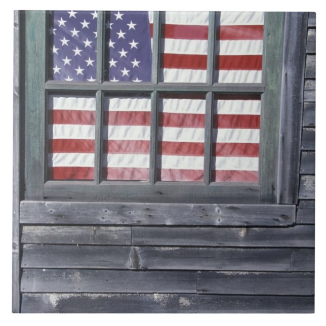 Carreau Na, Etats-Unis, Maine, île de Georgetown. Drapeau (Devant)