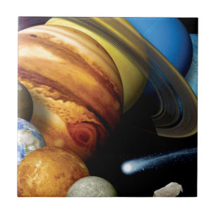 Carreau NASA JPL Système solaire Planètes Montage Photos s