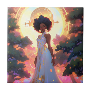 Carreau Nature Déesse Imaginaire afro-américain Art