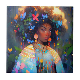 Carreau Nature Déesse Imaginaire afro-américain Art
