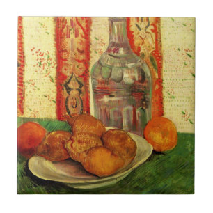 Carreau Nature morte carafe et citrons par Vincent van Gog