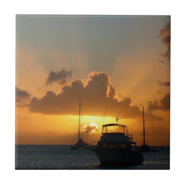 Carreau Navires et Sunset Tropical Seascape (Devant)