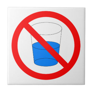 Carreau Ne buvez pas le signe de l'eau