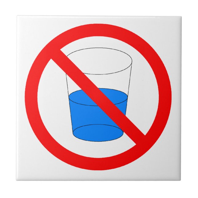Carreau Ne buvez pas le signe de l'eau (Devant)