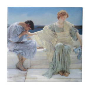 Carreau Ne me demandez plus par Sir Lawrence Alma-Tadema