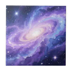 Carreau Nébuleuse de galaxie spirale violette