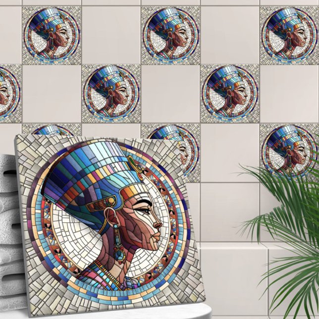 Carreau Néfertiti égyptien - Art Mosaïque (Créateur téléchargé)