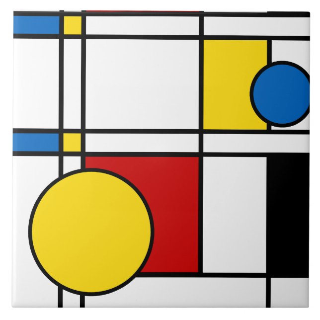 Carreau Néo-Plasticisme No 4 Carrelage d'art (Devant)