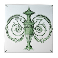 Neoclassique Green Urn années 1880 Transware Repro